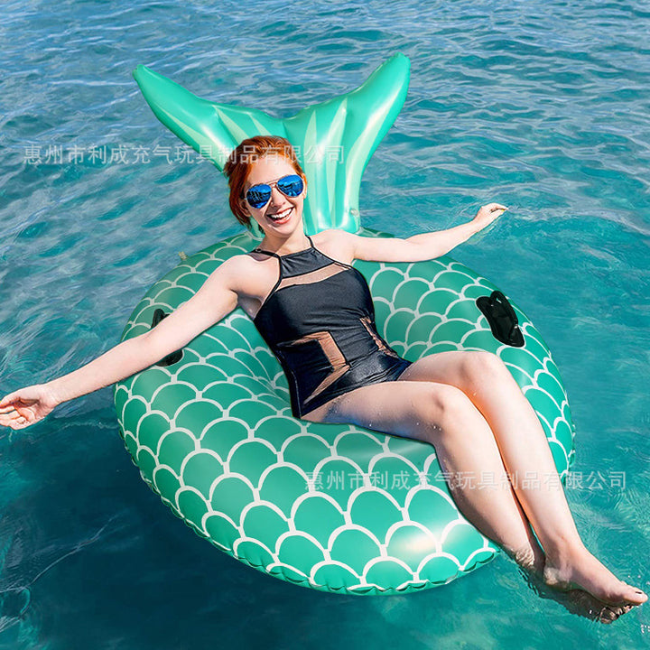 Women inflatable swimming ring with fish tail design Bowlift