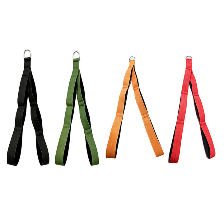 Heavy-duty D-ring dual-loop lifting strap for fitness and physical therapy Bowlift