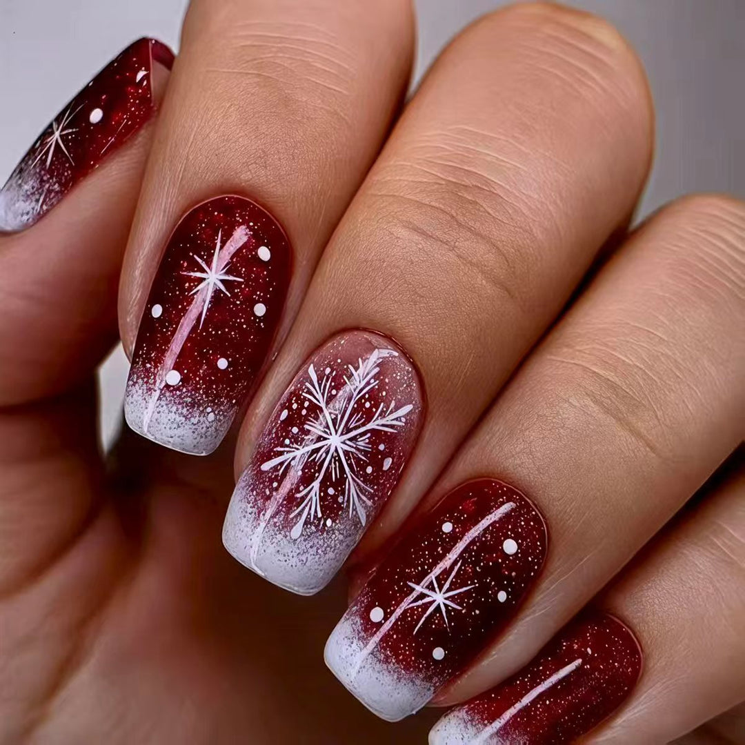 Festive Glittering Ombre Nail Art Bowlift