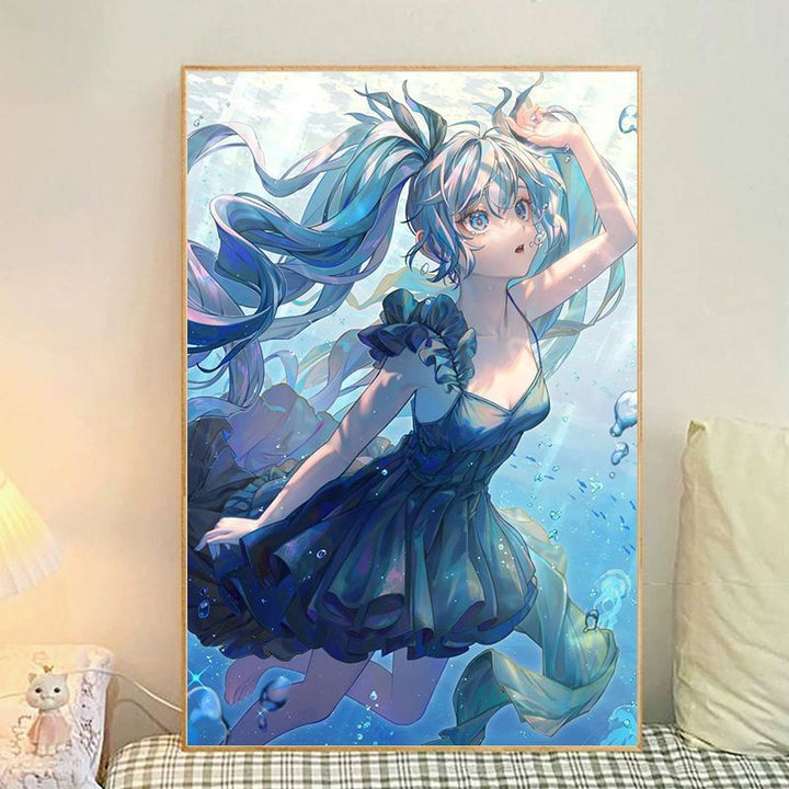 Anime-Themed Illustrated Canvas Art Print Bowlift