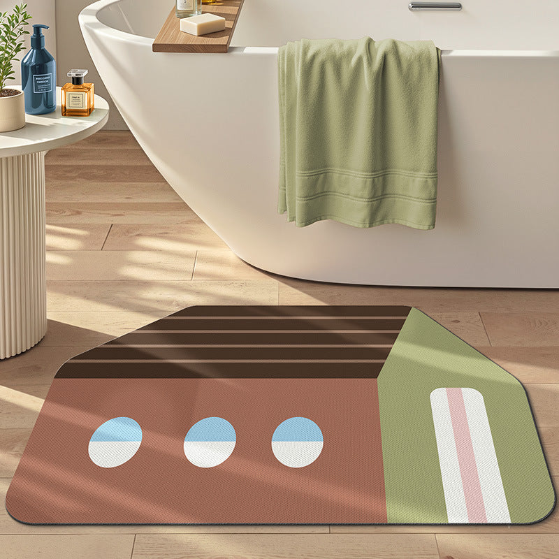 Geometric Design Bath Mat Bowlift