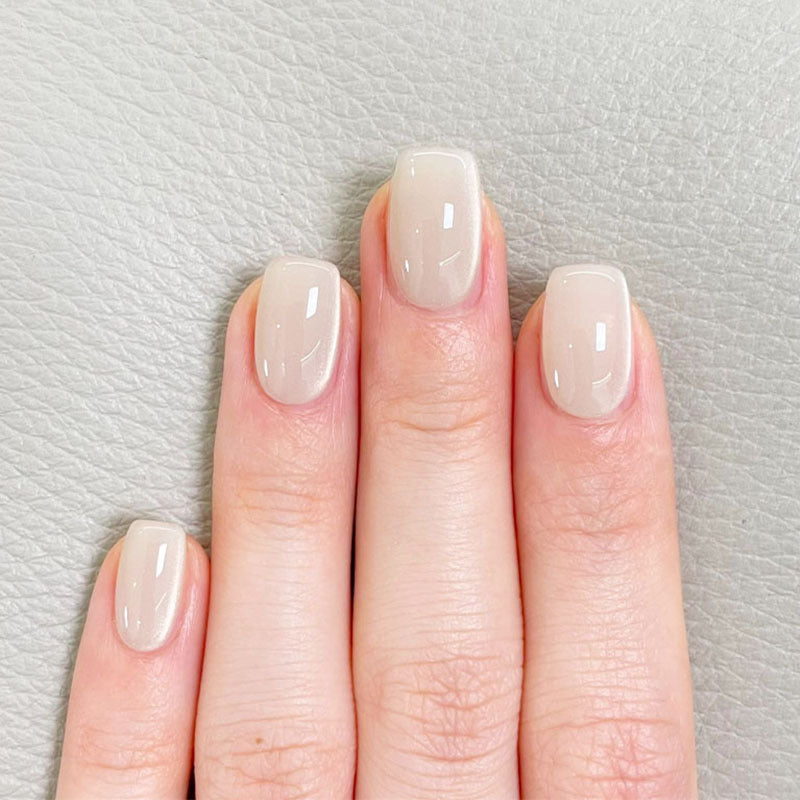 Elegant French Tip Press-On Nail Set Bowlift