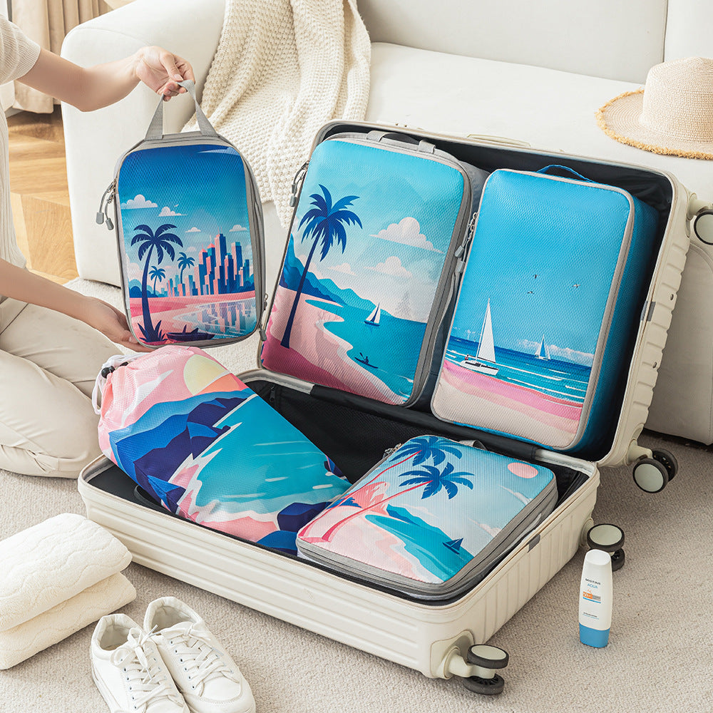 Set of travel organizers with unique nature motifs Bowlift