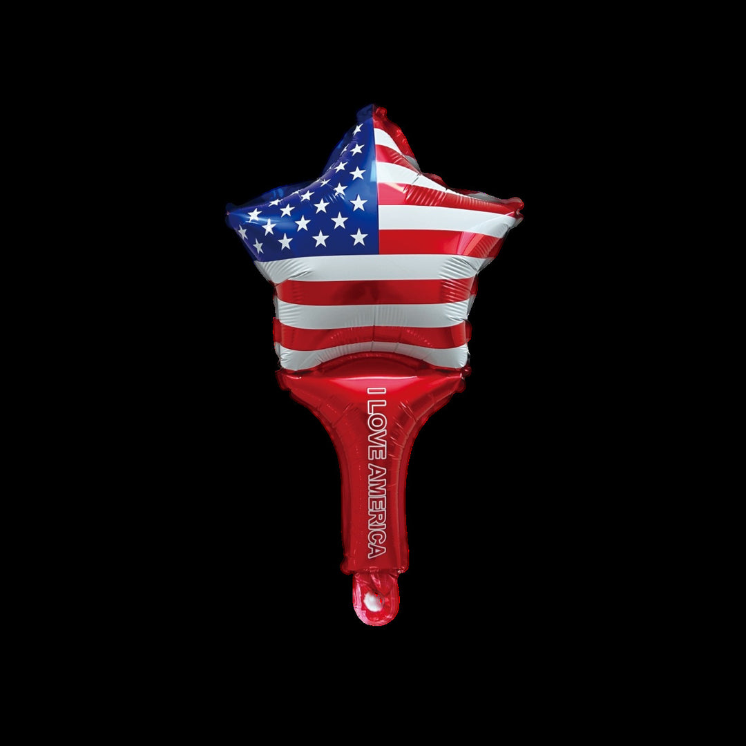 Unisex non-patriotic inflatable hairband with star ear bubbles and the inscription Bowlift