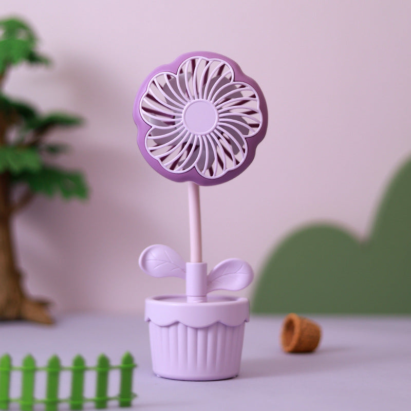 Ladies Table Fan in Flower Design Bowlift