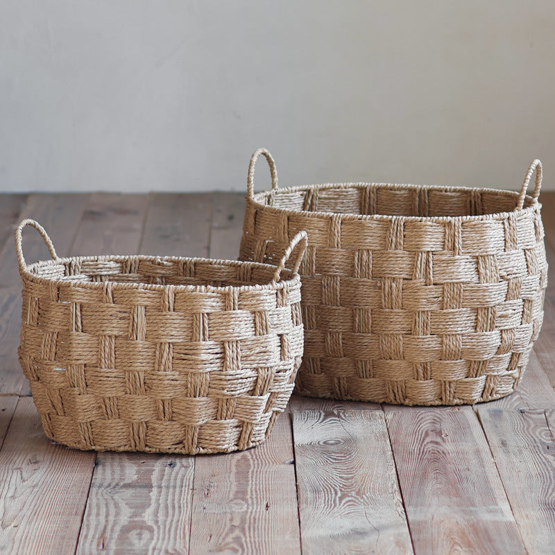Decorative storage basket made of natural material Bowlift