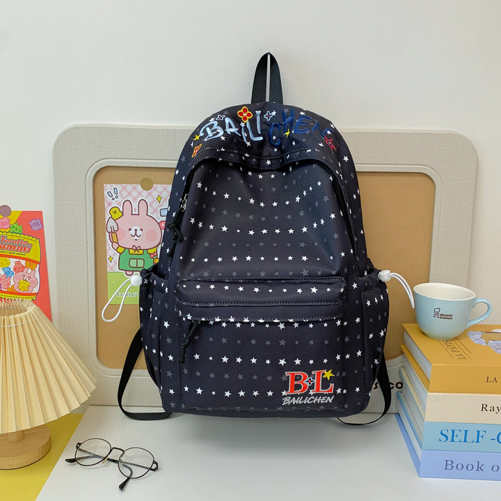 Star-Embellished Casual Backpack