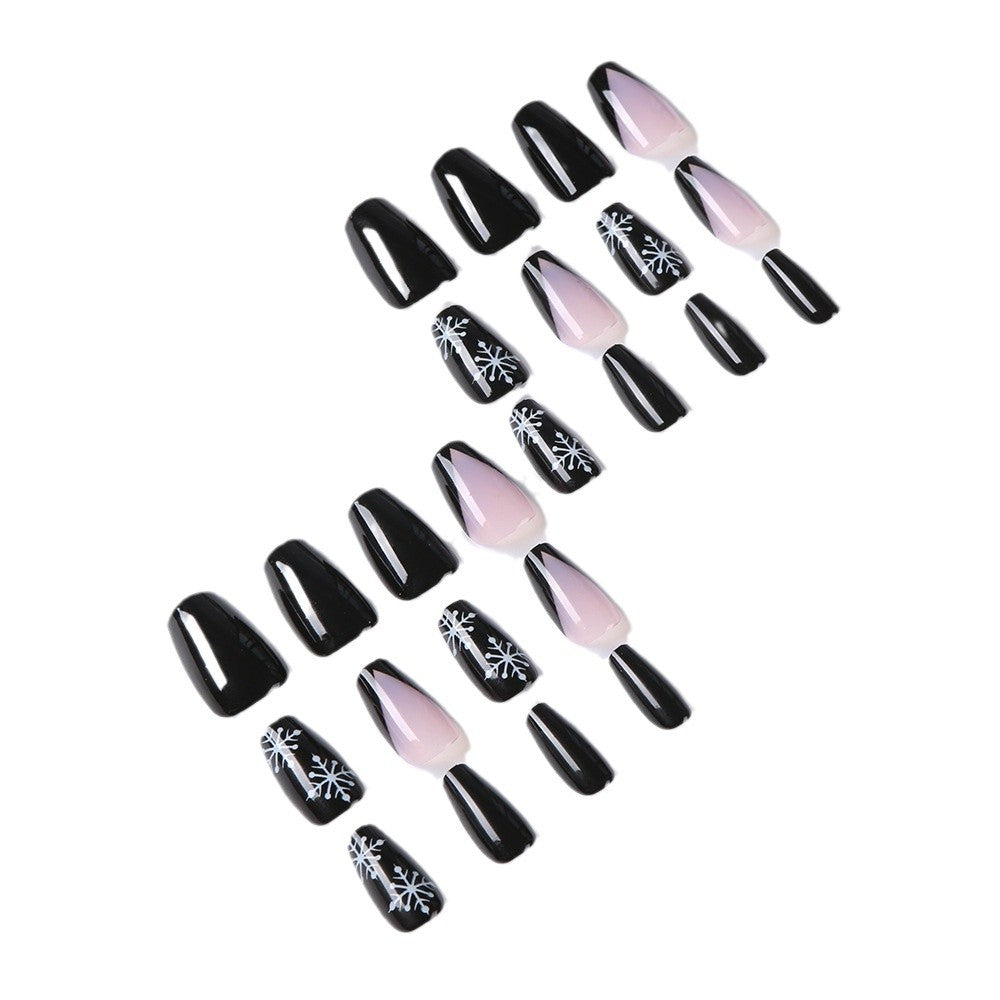Festive Candy Cane Themed Press-On Nail Set Bowlift