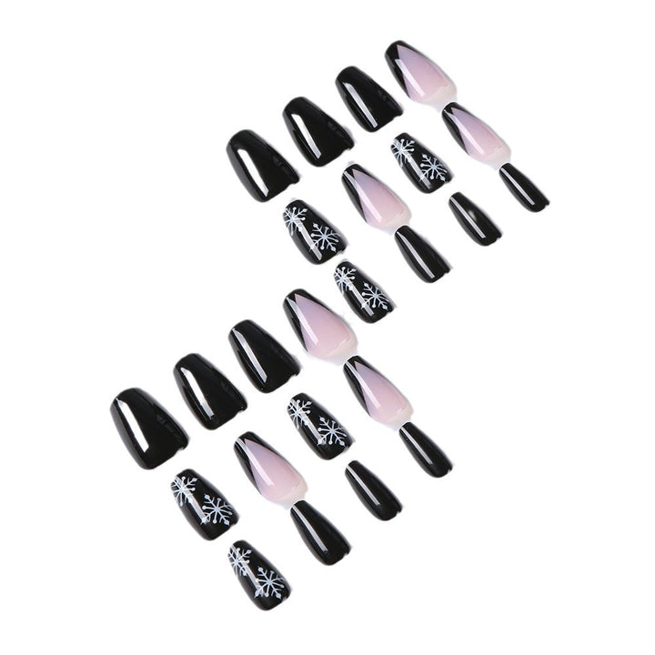 Festive Candy Cane Themed Press-On Nail Set Bowlift