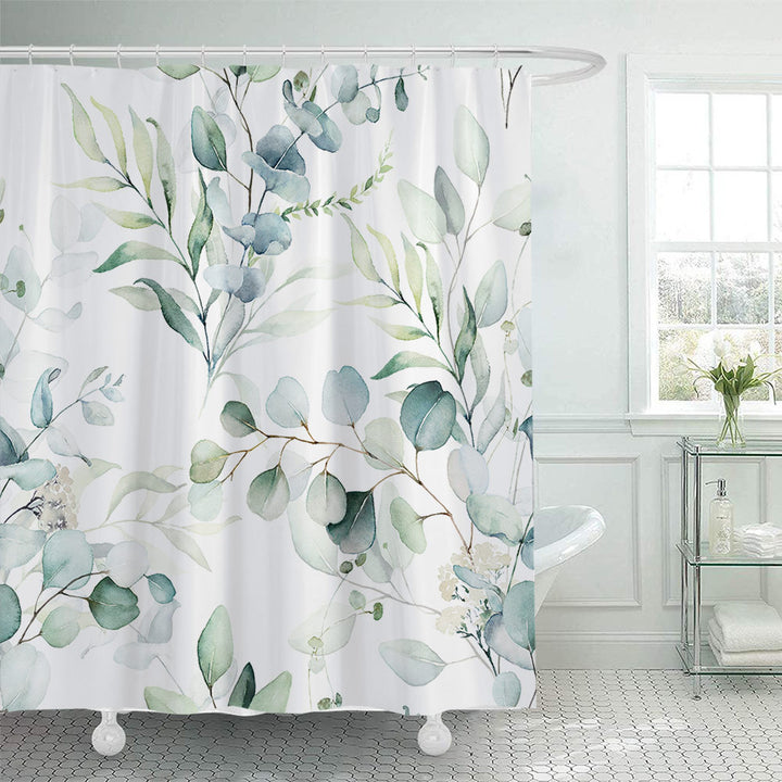 Tropical Botanical Shower Curtain Bowlift