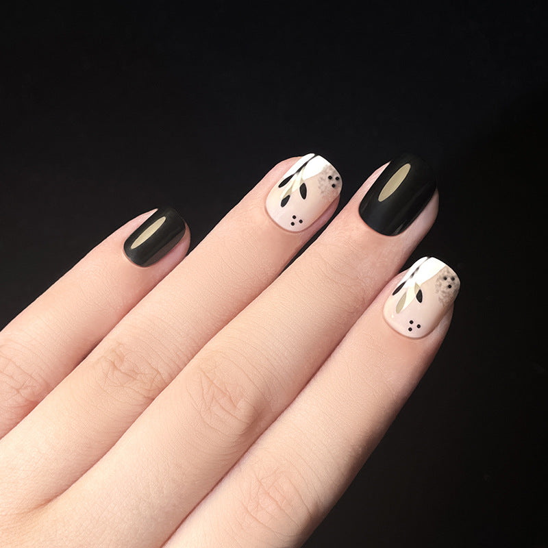Artistic Floral and Glitter Press-On Nails Bowlift