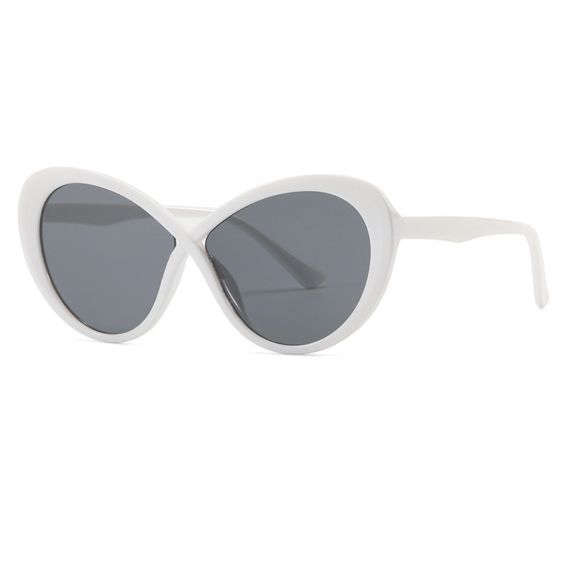 Women Cat-Eye Sunglasses with Mirrored Lenses Bowlift