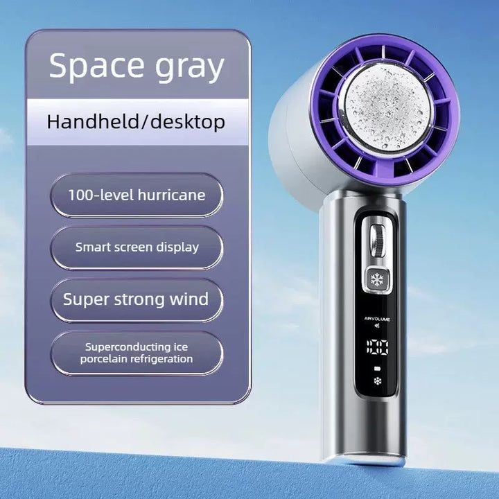 Unisex One Size Portable Personalized Thermoelectric Mini Air Cooler Fan with Smart Display and Adjustable Wind Bowlift