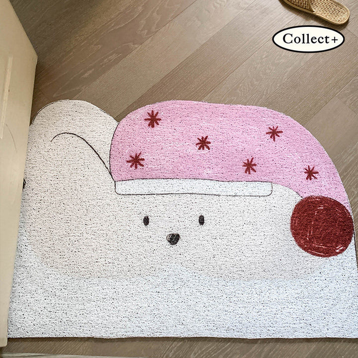 Playful Cat-Themed Bath Mat Bowlift