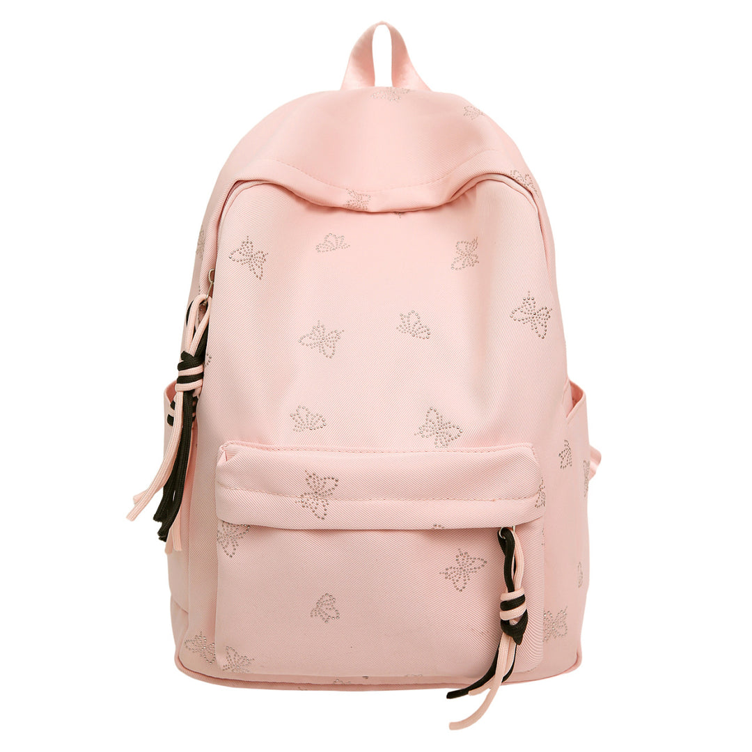 Butterfly Emblem Decorated Backpack Bowlift