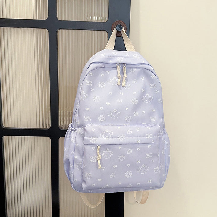 Playful Cartoon-Patterned Backpack