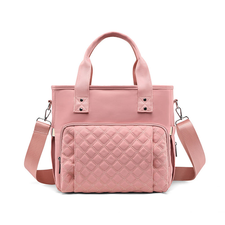 Quilted Multi-Compartment Tote Bag Bowlift