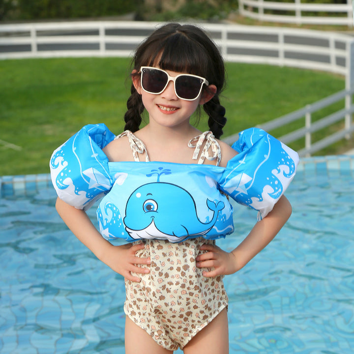 Women's Inflatable Swim Aid with Colorful Flamingo Design Bowlift