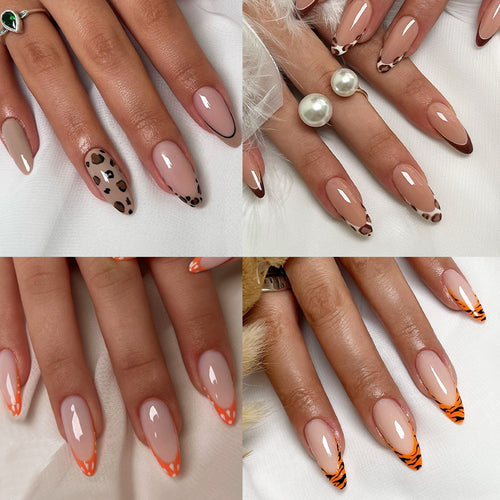 Decorative Stiletto Press-On Nail Set Bowlift