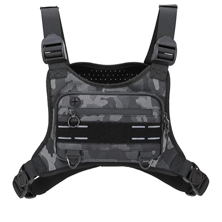 Multifunctional vest with adjustable straps and numerous pockets Bowlift