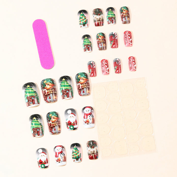 Festive 3D Christmas Nail Art Extensions Bowlift