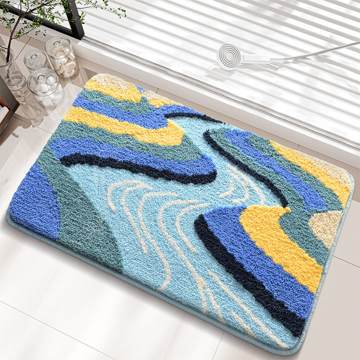 Coastal-Inspired Plush Bath Mat