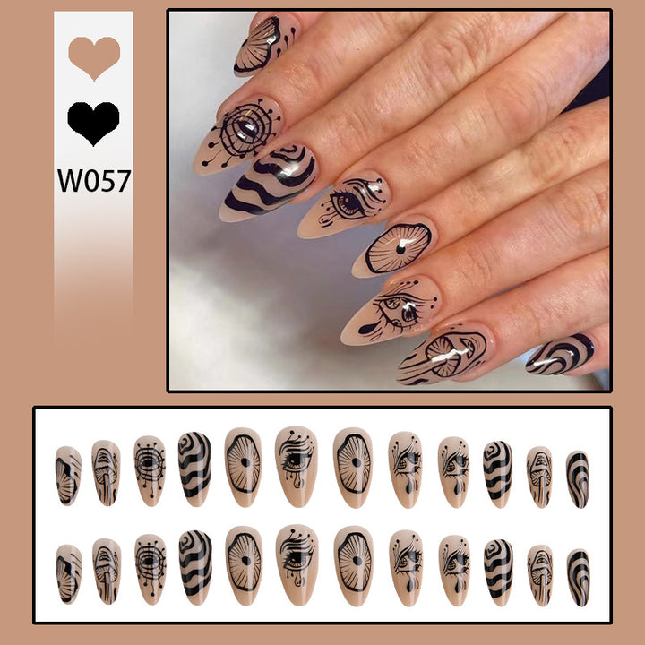 Artful nails with abstract design Bowlift
