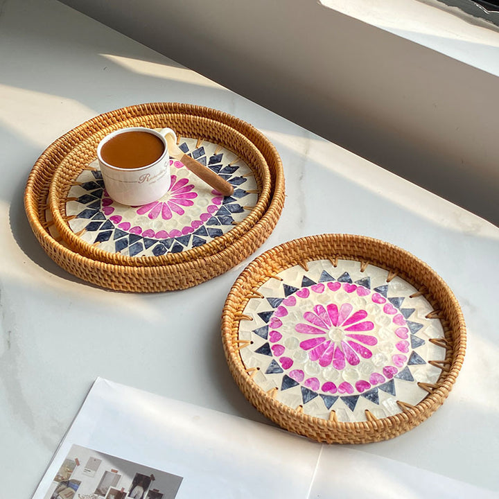 Women's Round Mosaic Serving Platter Bowlift