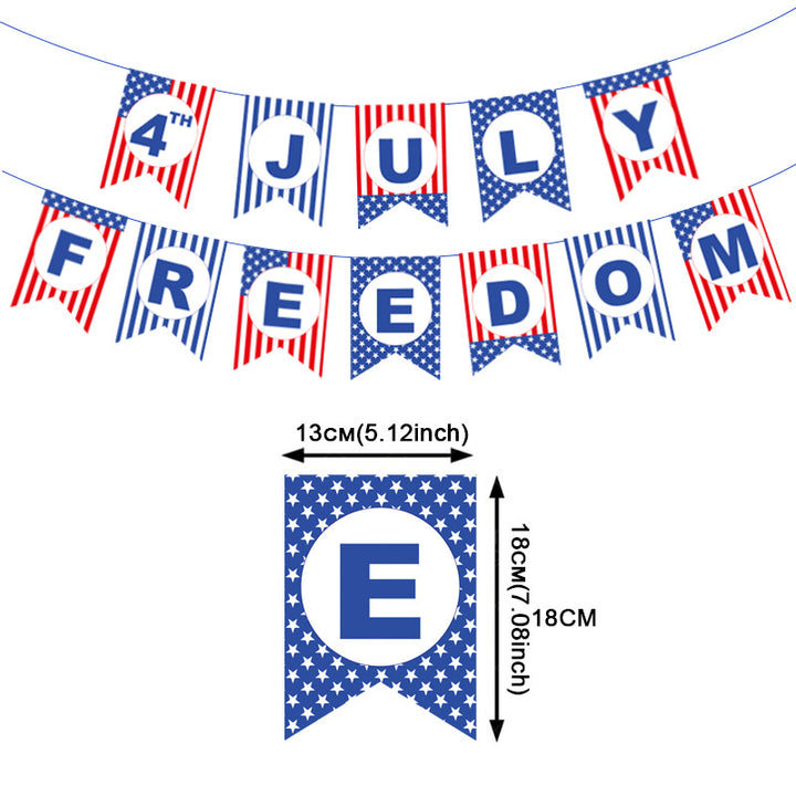 Unisex paper star-shaped tag with USA motif and jute cord Bowlift