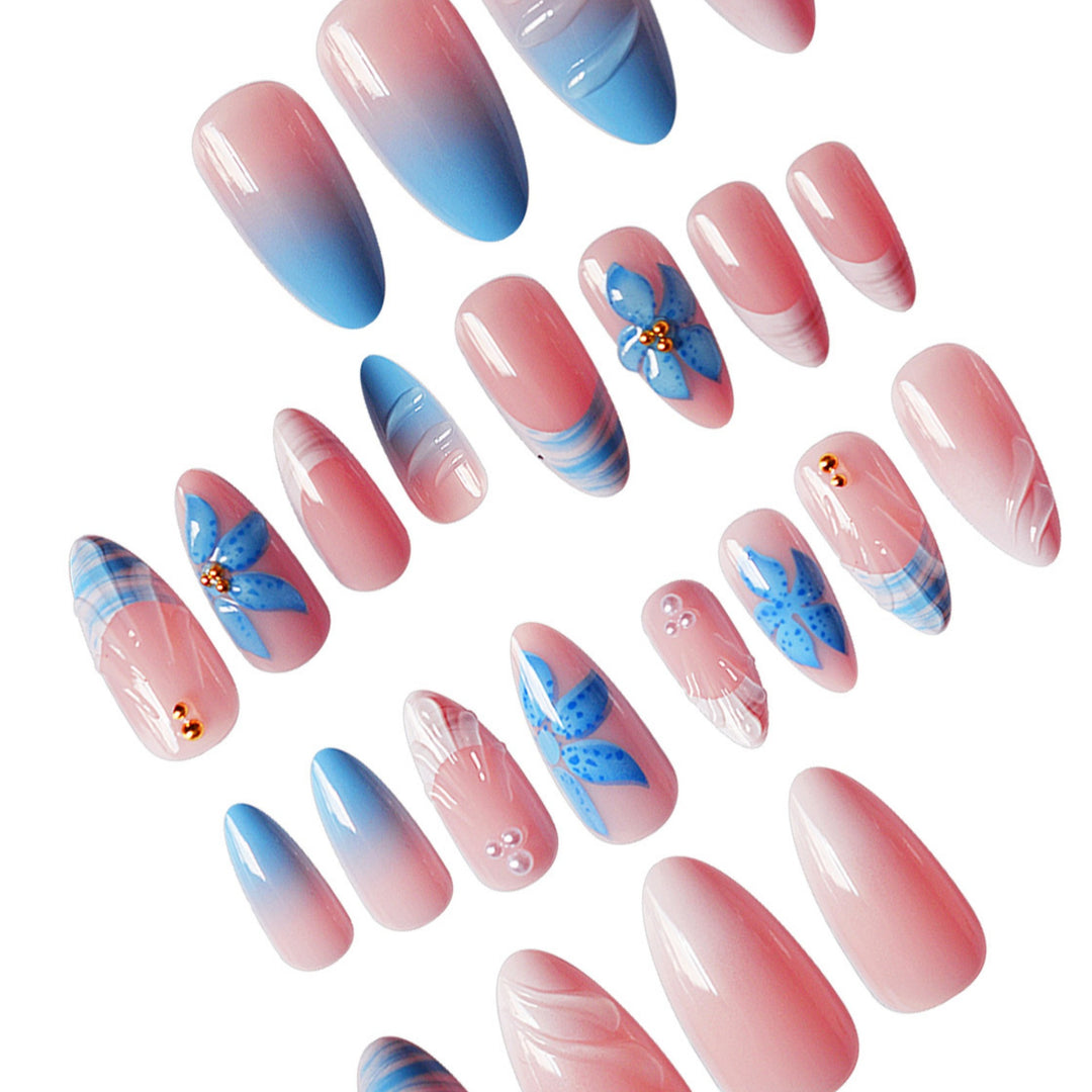 3D Floral and Ocean-Themed Nail Art Extensions Bowlift