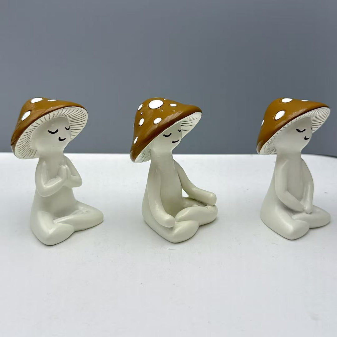 Meditating Mushroom Decoration Figure Bowlift