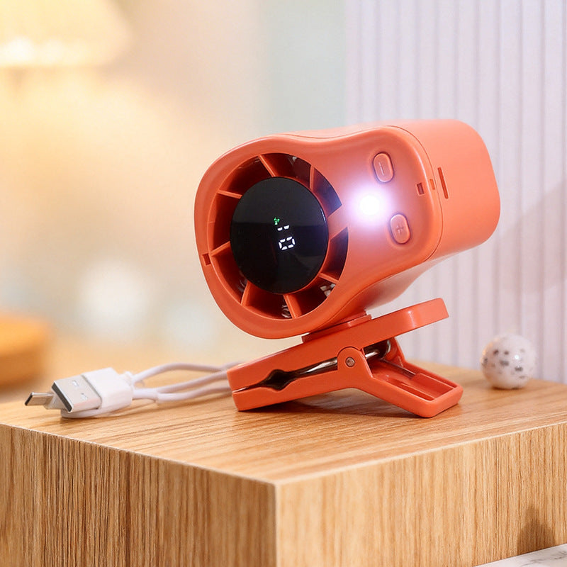 Women's Portable Clip Fan with LED Display Bowlift
