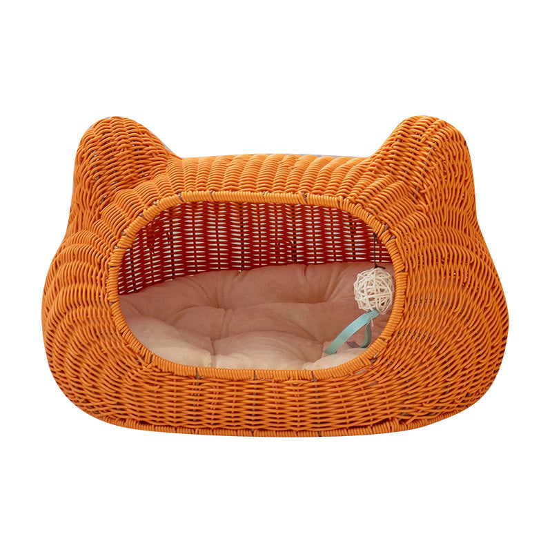 Rattan Cat Cave Bowlift