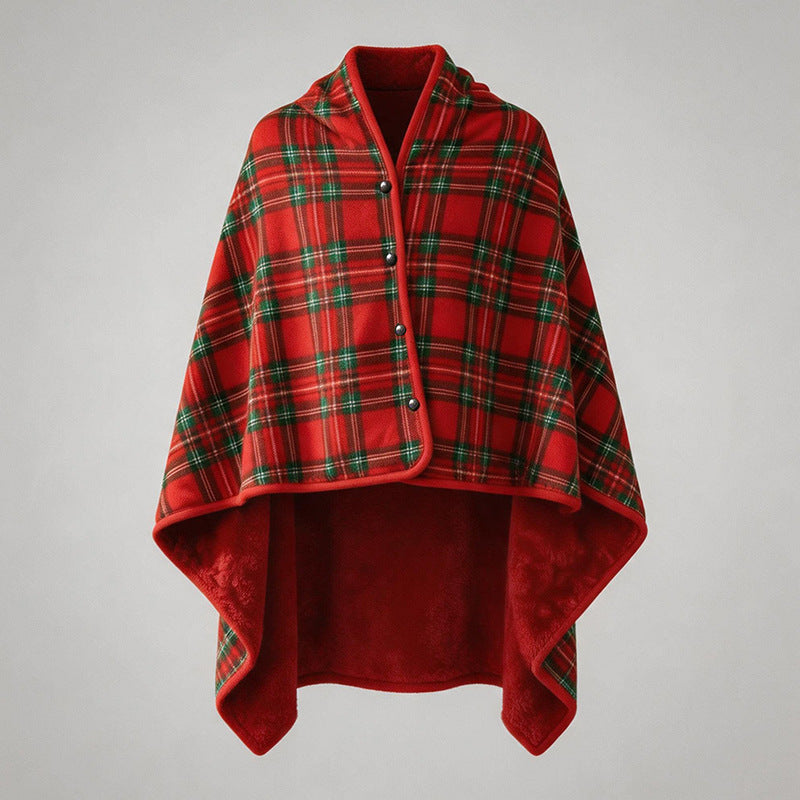 Ladies Cozy and Fashionable Blanket with Checkered Pattern Bowlift