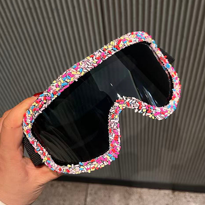 Women's stylish ski goggles with unique decor Bowlift