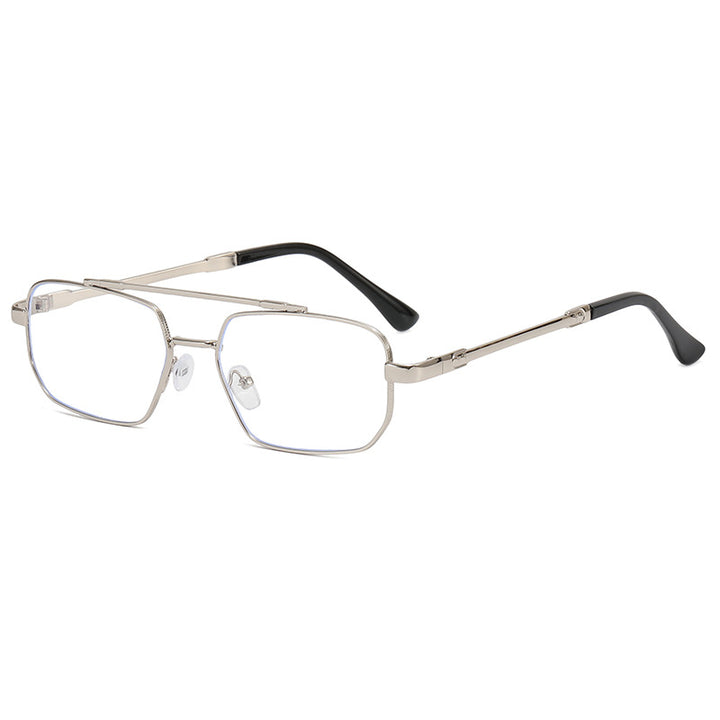 Women's fashionable geometric glasses with lightweight metal frame Bowlift