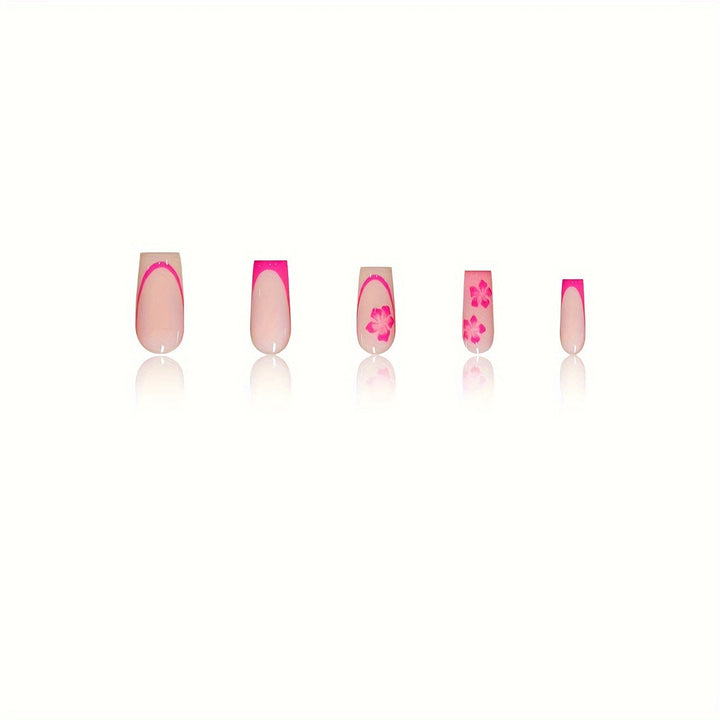 Floral Design Press-On Nail Art Bowlift