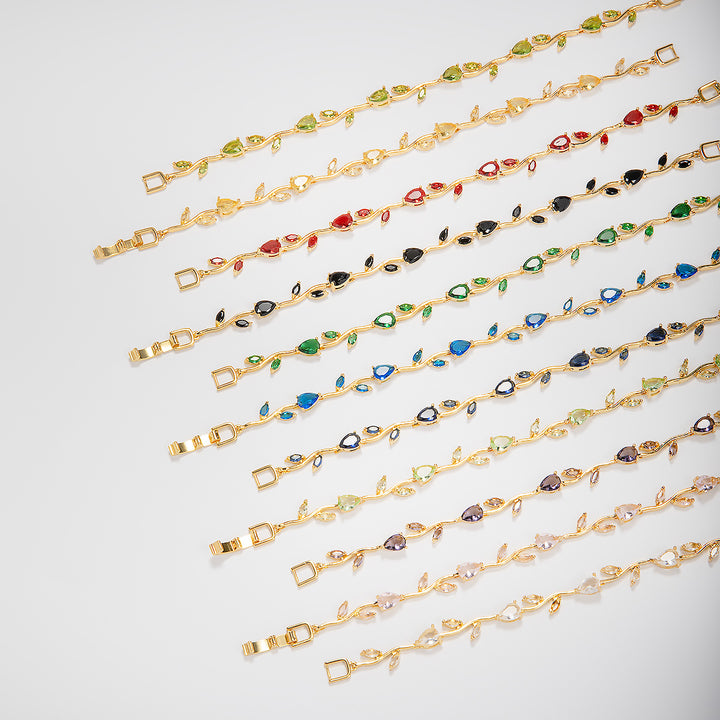 Elegant Floral Design Statement Bracelet Bowlift