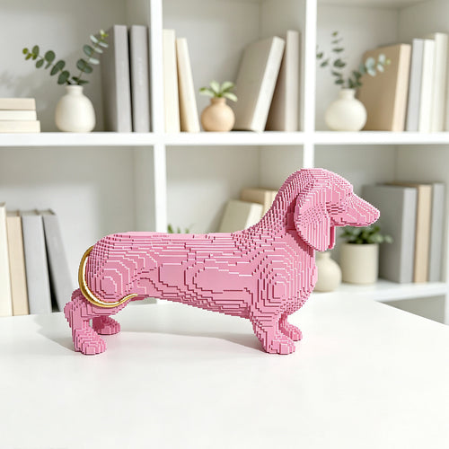 Playful decorative figure of a cute dachshund Bowlift