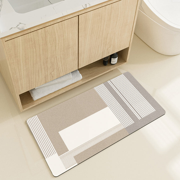 Abstract Geometric Design Bath Mat Bowlift