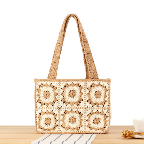 Fashionable crochet handbag with unique flower design Bowlift