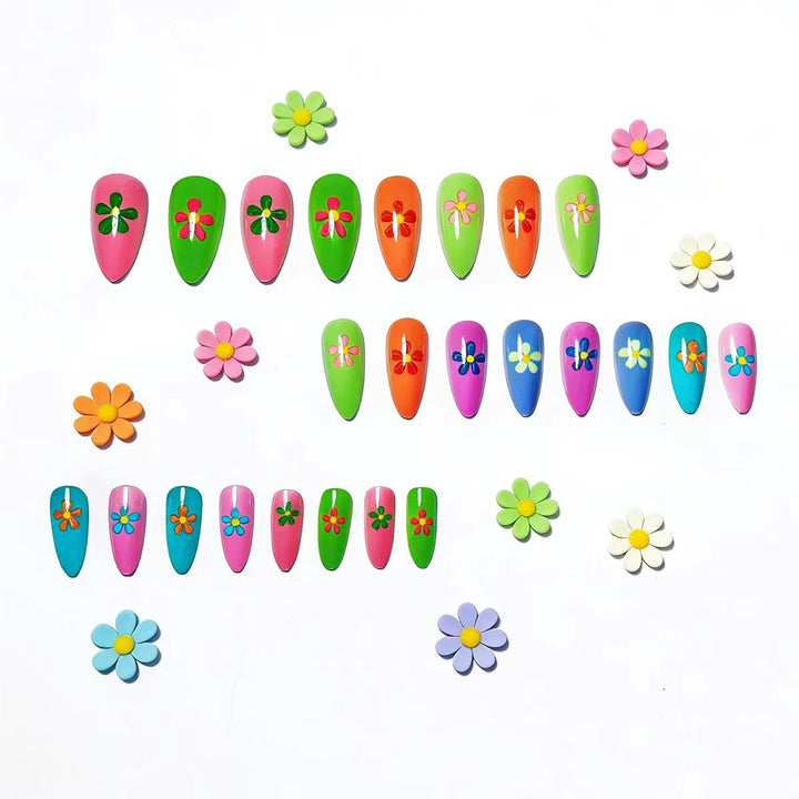Decorative 3D Floral Nail Art Bowlift