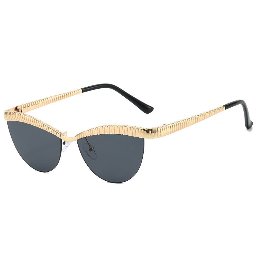 Women Designer Sunglasses with unique, curved frame Bowlift