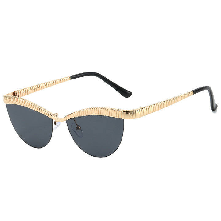 Women Designer Sunglasses with unique, curved frame Bowlift