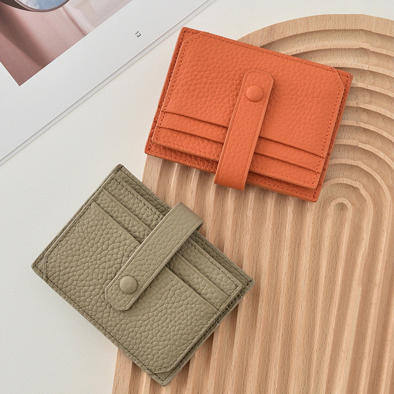 Premium Leather Snap Closure Cardholder Bowlift