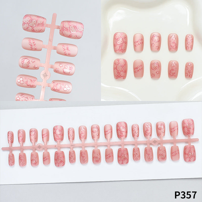 Hello Kitty Themed Press-On Nail Set Bowlift