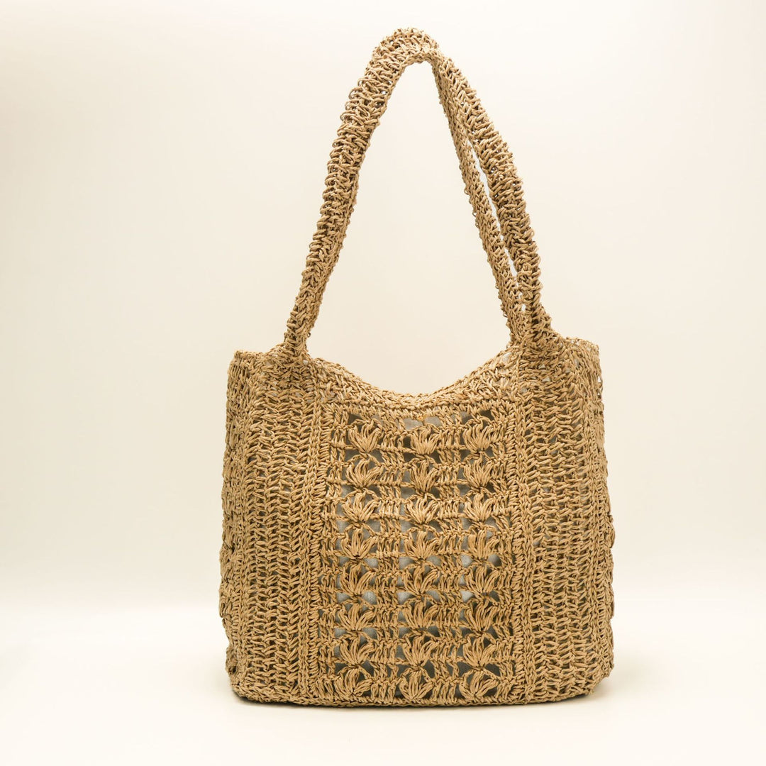 Boho Style Handbag Made of Braided Natural Material Bowlift