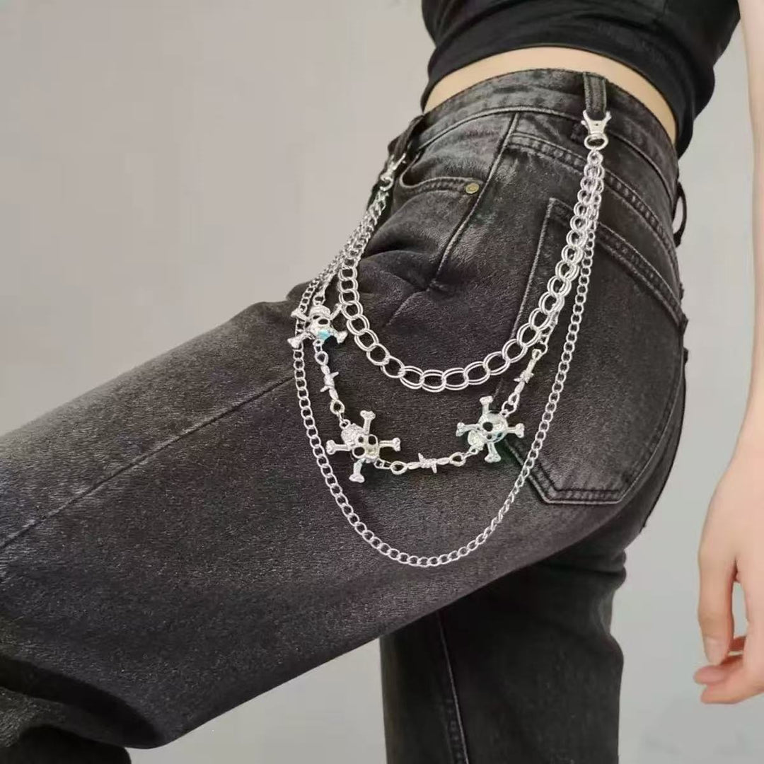 Fashionable chain belt with cross pendants Bowlift