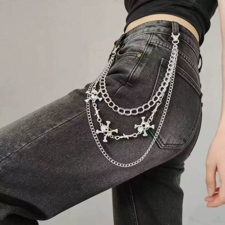 Fashionable chain belt with cross pendants Bowlift