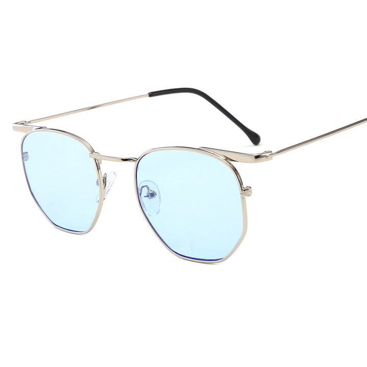 Women's fashionable rectangular glasses with elegant metal frame Bowlift